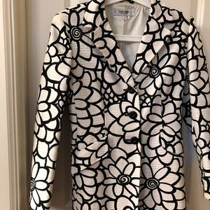 Professional long jacquard blazer